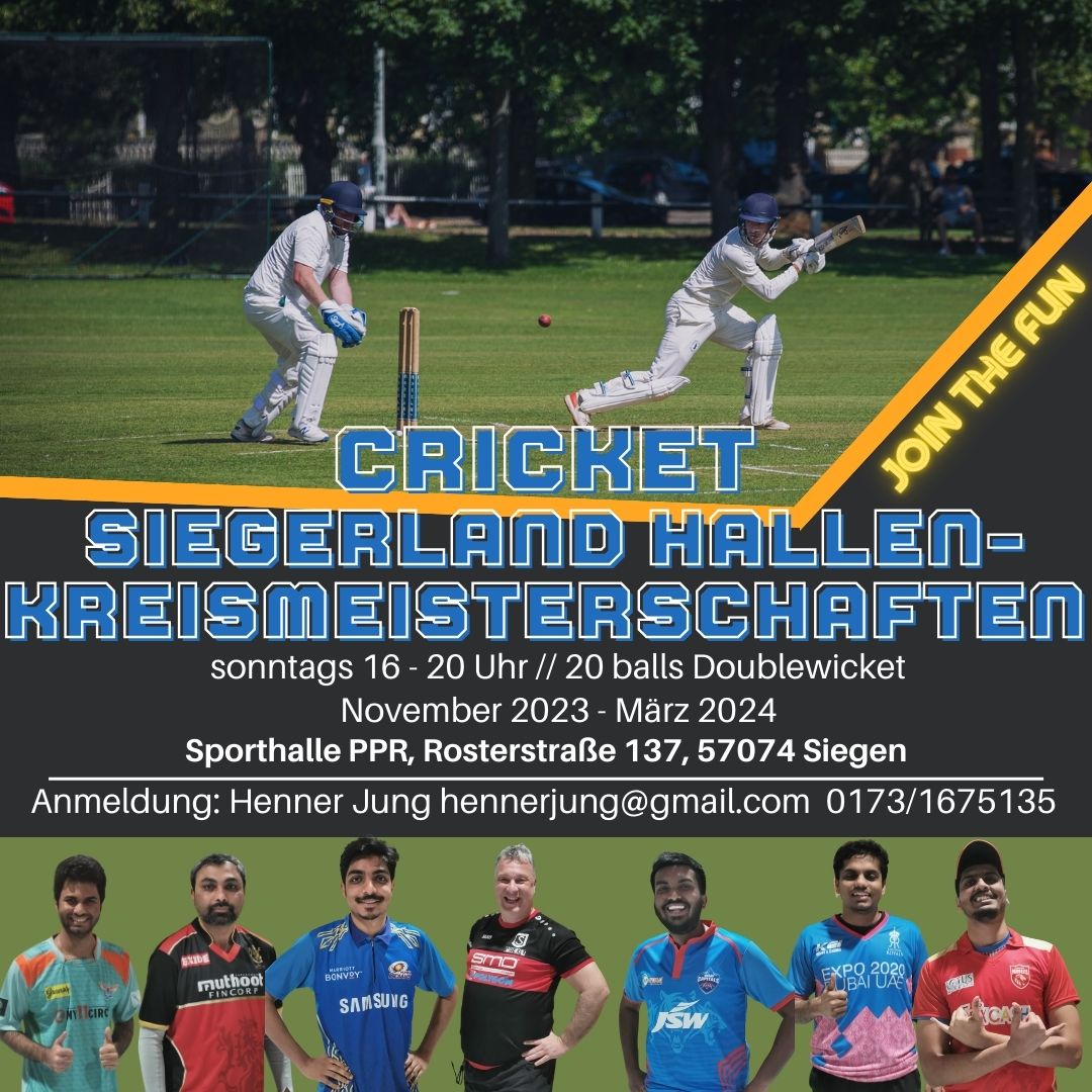 Cricket: Siegerland-Hallen-Kreismeisterschaften